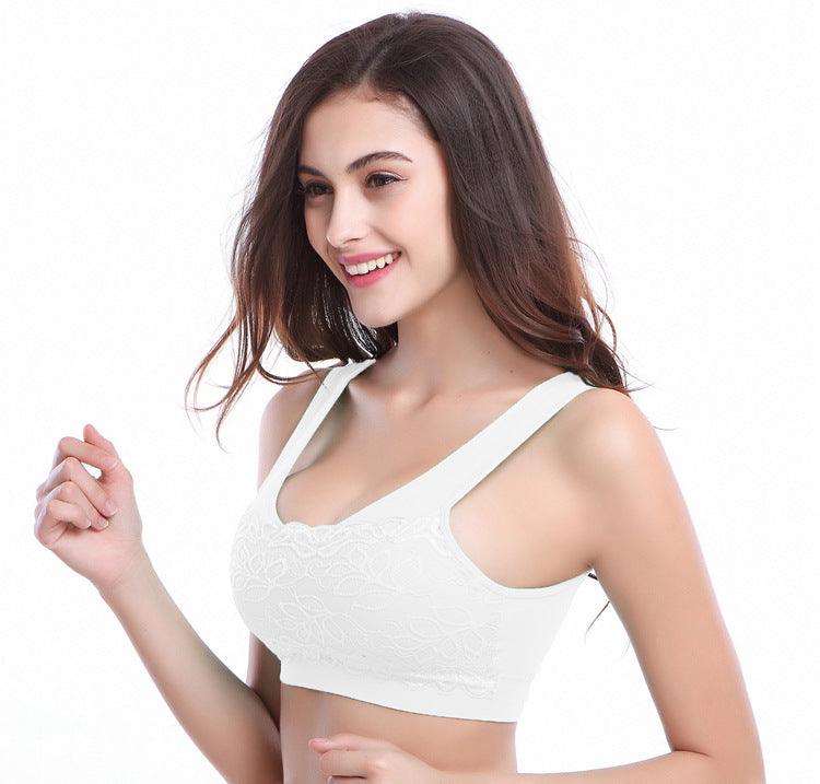 Traceless Sexy Lace Chest Wrap Sports Underwear Wireless Push Up Tube Top Sleep Sports Bra