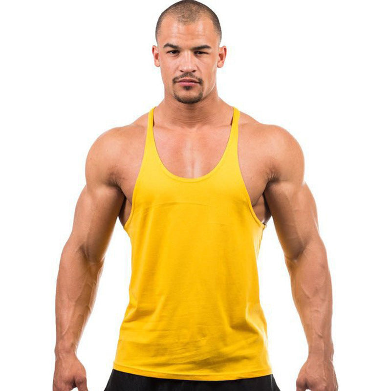 Cotton Basic Fitness Bodybuilding Training Vest For Men