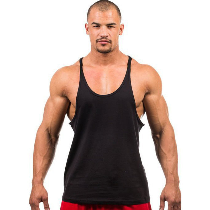 Cotton Basic Fitness Bodybuilding Training Vest For Men